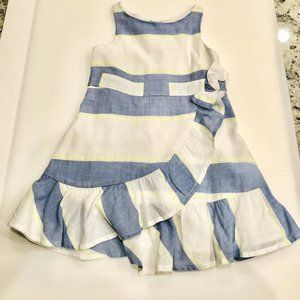 Janie and Jack Blue and White Striped Dress 2T